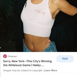 Cherry LA Cropped Tank RARE